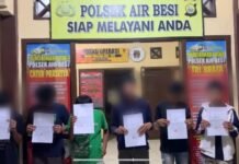 Polsek Air Besi Amankan 6 remaja aksi kenakalan remaja terkait Viral Aksi “Pocong” di Lintas Arga Makmur – Bengkulu